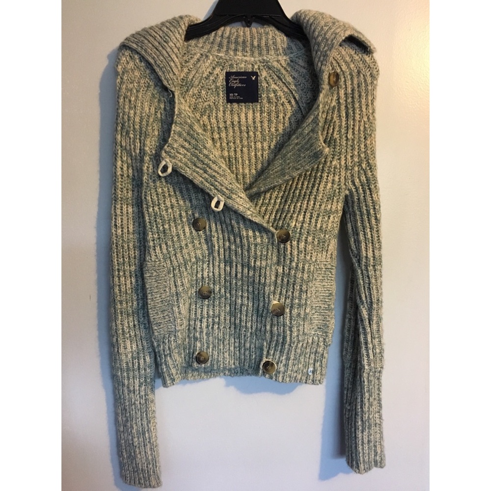 Light Blue Sweater Jacket - Picture 2 of 4
